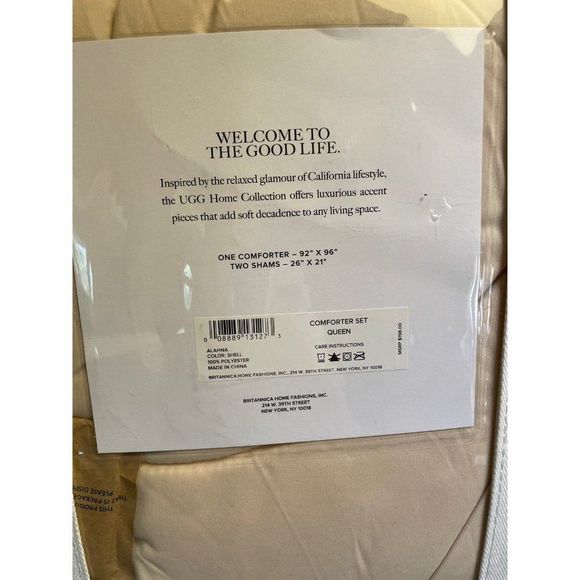 UGG Bedding New Ugg Alahna Comforter Set Queen Shell Poshmark